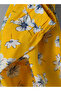 Girls Yellow Floral Printed Viscose Pants - 5