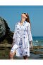 Patterned Linen Tunic (Flower Branch) - 1551 - 4