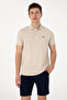 Men's Regular Fit Polo Neck Stone Basic T-Shirt 50306007-Vr049 - 4