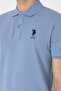 Men's Slim Fit Polo Neck Blue Basic T-Shirt 50305929-Vr036 - 7