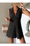 Knitwear Beach Dress Openwork Knitted Shirt Collar Sleeveless Bikini Top Summer Pareo - 3