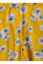 Girls Yellow Floral Printed Viscose Pants - 4