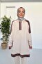 Hood Detail Two Thread Hijab Set - Beige - 3