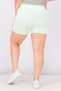 Women Textured Striped Sports Shorts, Baby Green - 2