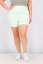 Women Textured Striped Sports Shorts, Baby Green
