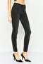 Women Skinny Fit Washed Denim Jeans, Black - 4