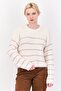 Women Crew Neck Knitted Sweater, Multicolor