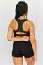 Women Padded Hero Racer Sports Bra, Black - 3