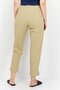 Women Plain Straight Leg Pants, Beige - 2