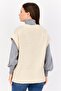 Women Knitted Sleeveless Sweater Vest, Cream - 2