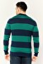 Men Crew Neck Long Sleeves Stripe Sweater, Multicolor - 4