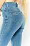 Women Skinny Fit Washed Stretchable Denim Jeans, Blue - 3