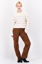 Women Crew Neck Knitted Sweater, Multicolor - 4
