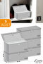 5Pcs Mini Multi-Purpose Storage Box, Toy Box, Organizer, Box Hurç Gray Striped Pattern 40X30X25 - 3