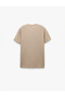 Slogan Printed Short Sleeve Pique Fabric Crew Neck Slim Fit T-Shirt - 7