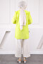 Neon Green Baby Collar Bow Detailed Shirt - 4