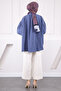 Indigo Collar Detailed Balloon Sleeve Tunic - 4