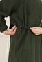 Pocket Detailed Pocketed Ela Dress-Green - 4