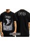 Gojira Wood Block Whales Front Back Printed Unisex Black Tshirt