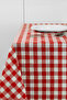 Red Large Square Pattern Gingham Tablecloth, Table Cloth, Picnic Mat - 3