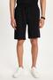 Men's Standard Fit Cotton Zip Polo Neck T-Shirt with Lace-Up Waist Black Shorts Set - 2