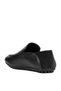 Timo black floater men's leather shoes - 6