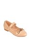 Girl's Anatomical Sole Shiny Patent Leather Stone Ballerina Shoes