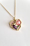 Pink Heart Shaped Flower Necklace - 4