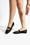 Black Mesh Fabric Ballerinas - 2