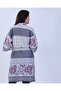 Ethnic Patterned Tied Kimono Kaftan - 3