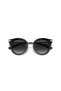 Women's Black Organic (Uv) Glass Steel Closed Frame Oval - Round Sunglasses Dg4394 3246/8g 50-2 - 4