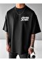 Casual Streetwear Geometric Printed T-Shirt for Men "Never Alone Design, Whiteloose Fit - 2
