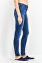 Women Skinny Fit Plain Stretchable Denim Jeans, Blue - 2