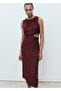Cut Out Detailed Patterned Dress