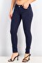 Women Plain Ultra Skinny Low Jeggings, Navy Blue - 3