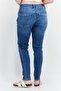 Women Boyfriend Solid Stretchable Denim Jeans, Wash Blue - 2