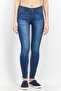 Women Skinny Fit Plain Stretchable Denim Jeans, Blue