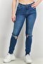 Women Skinny Fit Ripped Stretchable Jeans, Indigo