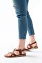 205-09 Dark Brown Orthopedic Genuine Leather Women's Sandals - 4