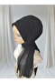 Black Glitter Fabric Bead Embroidered Ready-Made Veil Ready-Made Shawl Ready-Made Turban - 4