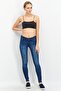 Women Skinny Fit Plain Stretchable Denim Jeans, Blue - 4