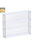 3-Layer Clear Acrylic Display Case with Door,Wall-Mounted Display Shelf (40.6x9.3x38.8 cm)
