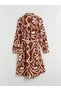 Lcwaikiki Classic Orange Print Women's Shirt Tunic - 4