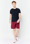 Men Sportswear Fit Graphic Print Outdoor Shorts, Burgundy - 2