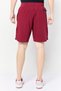 Men Sportswear Fit Graphic Print Outdoor Shorts, Burgundy - 4