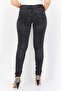 Women Skinny Fit Washed Denim Jeans, Black - 4