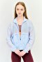 Women Sportswear Fit Long Sleeves Training Jacket, Light Blue