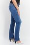 Women Low Waist Denim Skinny Jeans, Wash Blue - 2