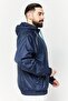 Men Sportswear Fit Long Sleeves Outdoor Jacket, Navy - 2