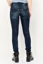 Women Regular Fit Washed Non Stretchable Sweat Denim, Blue - 4